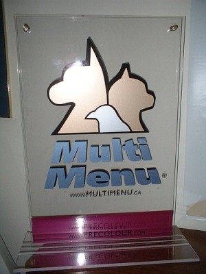 Double layer Plexiglass sign
